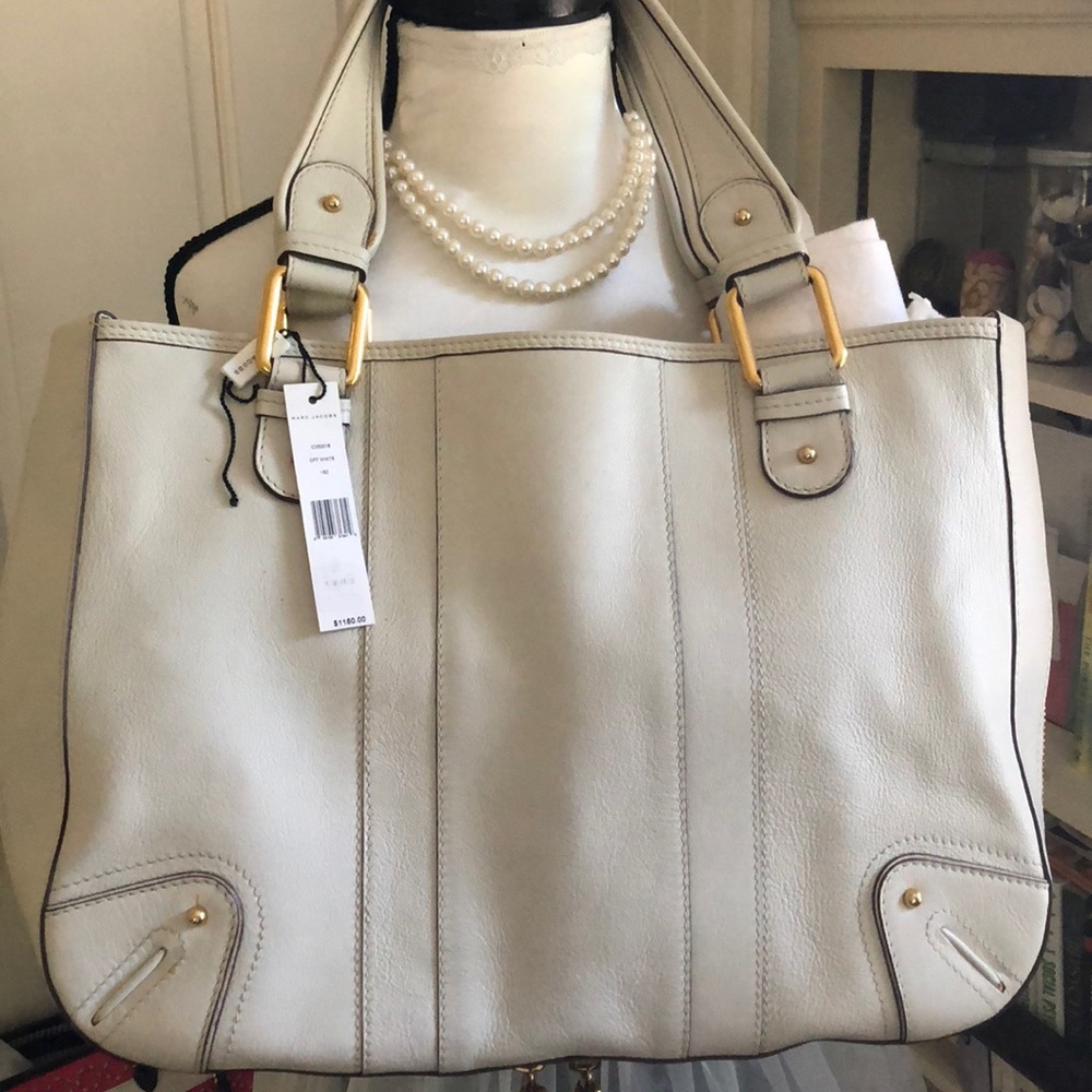 Marc Jacobs off white leather handbag